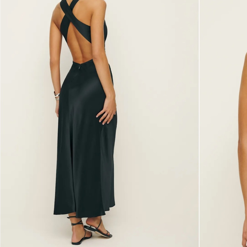 Reformation cassette silk Black Maxi Dress - Picture 3 of 6